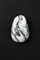 Baumachat Trommelstein flach gebohrt 5-er Set