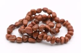 Goldfluss Trommelstein Armband