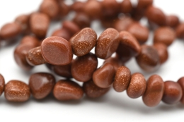 Goldfluss Trommelstein Armband