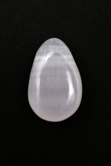 Calcit rosa (Mangano) Trommelstein flach gebohrt 3-er Set