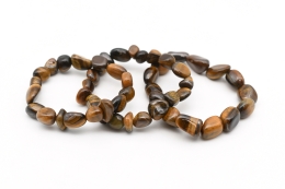 Schneeflocken Obsidian Trommelstein Armband