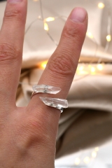 Bergkristall Spitzen Ring 925er Silber