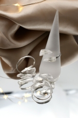 Bergkristall Spitzen Ring 925er Silber