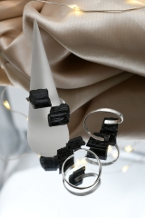 Sch�rl (black tourmaline) points ring 925 silver