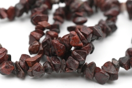 Jaspis rot/braun Splitterarmband 5-er Set