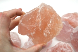 Rosenquarz Rohware extra Qualit�t ab 80 mm