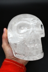 Bergkristall Sch�del Gravur - Einzelst�ck