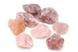 Rosenquarz Rohware extra Qualit�t ab 80 mm