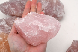 Rosenquarz Rohware extra Qualit�t ab 80 mm