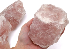 Rosenquarz Rohware extra Qualit�t ab 80 mm