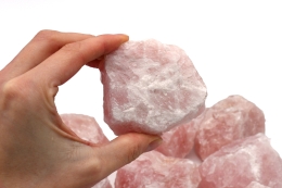 Rosenquarz Rohware A-Qualit�t ab 80 mm