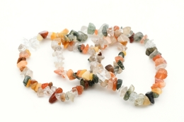 Quartz mix chips bracelet 5 pcs set