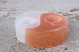 Selenit Teelichthalter 