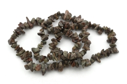 Jaspis gr�nlich Splitterarmband 5-er Set