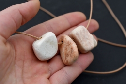 Baryt Trommelstein Anh�nger gebohrt