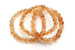 Citrin (gebrannt) Kugelarmband 7 - 10 mm