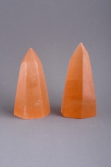 Selenit Spitzen klein orange