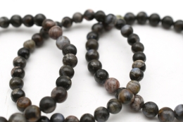 Opal grey bead bracelet 6 mm