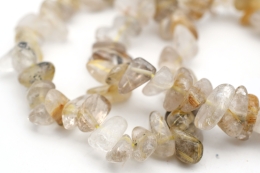 Rutile quartz gold coloured tumbled stones mini bracelet