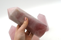 Rose quartz points