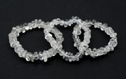 Clear quartz tumbled stones mini bracelet