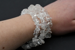 Clear quartz tumbled stones mini bracelet