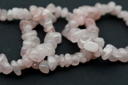 Rosenquarz Trommelstein mini Armband