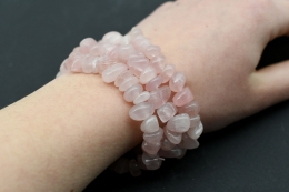 Rose quartz tumbled stones mini bracelet