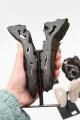 Achat Fl�gel auf Metallst�nder ab 1000g - 3000g