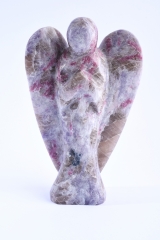 Lepidolith mit pink Turmalin & Feldspat Engel 180 mm