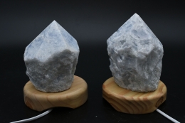 Calcit blau Spitze Lampe