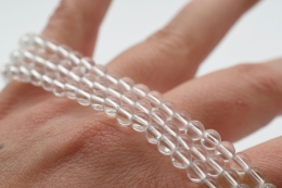 Bergkristall Kugelarmband 4 mm