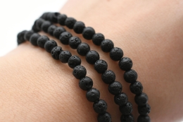 Lava Kugelarmband 4 mm