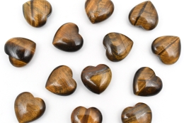 Tiger's Eye Heart 30 - 35 mm