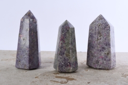 Tourmaline in Lepidolite points
