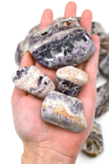 Amethyst Chevron tumbled stones jumbo
