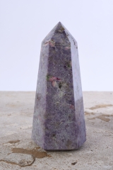 Tourmaline in Lepidolite points