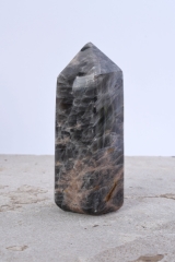 Mondstein schwarz Spitzen