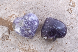 Lepidolith Herz 40 - 60 mm