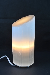 Selenit�Lampe Zylinder Sky ca. 20 cm