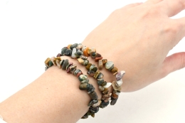 Ocean jaspis splinter bracelet 5-er Set