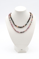 Turmalin multi Kette hell oder dunkel 6 mm facettiert