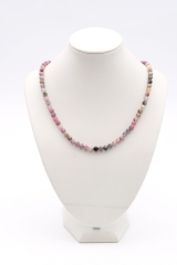 Turmalin multi Kette hell oder dunkel 6 mm facettiert