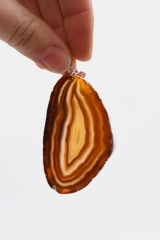 Achat Anh�nger Galvanisiert Natur gold- oder silberfarben