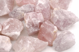 Rosenquarz Rohsteine B-Qualit�t 40 - 60 mm