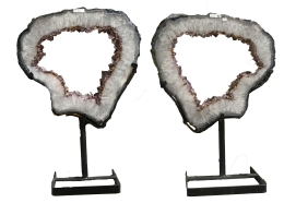 Amethyst Portal Paar auf Metallst�nder