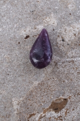 Lepidolith drop shape drilled 5 pcs set