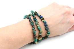 Chrysocolla chip bracelet