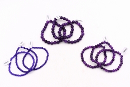 Amethyst coloured bead bracelets