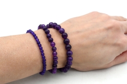 Amethyst gef�rbt Kugel Armb�nder
